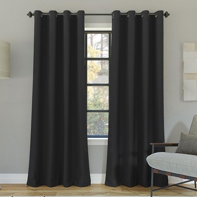 Sun Zero Nordic Theater Grade Extreme 100% Blackout Grommet Curtain Single Panel-image