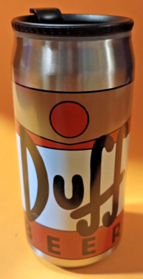 Duff Beer Can Shaped Stainless Steel Travel Mug 2022 Simpsons Universal Studios-image