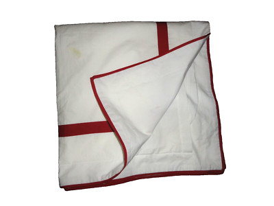 Pottery Barn MORGAN RED FRAMED (1) EURO PILLOW SHAM 26 X 26-image