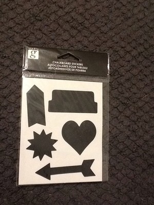 Studio G Chalkboard Shaped Stickers Crafting Scrap Booking DIY 5 Sticker Heart-image