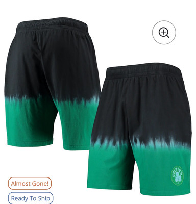 NEW Mitchell & Ness Boston Celtics Shorts Mens L, Dip Dye-image