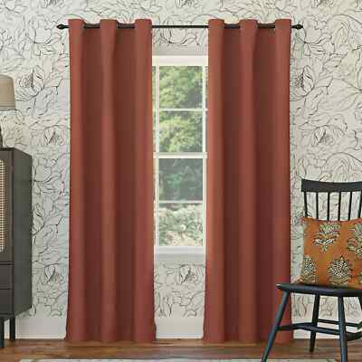 Sun Zero Nolan Energy Efficient Blackout Grommet Single Curtain Panel, 40