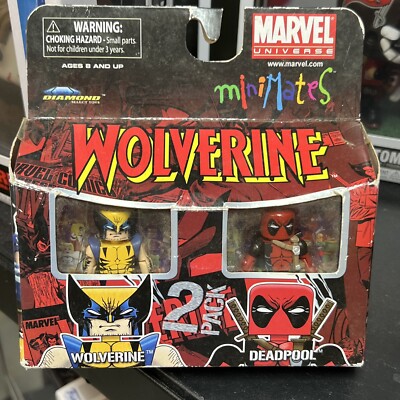 2009 Minimates X-Men Wolverine Wolverine &  Deadpool 2” Figures =RARE DST Toys-image