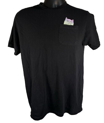 Women's RipN Dip Black Pocked T-Shirt Size Large-image