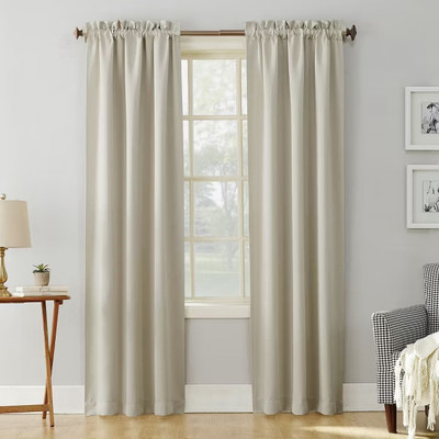 Sun Zero Blackout Kenneth Rod Pocket Curtain 40 X 63in Color Pearl -image