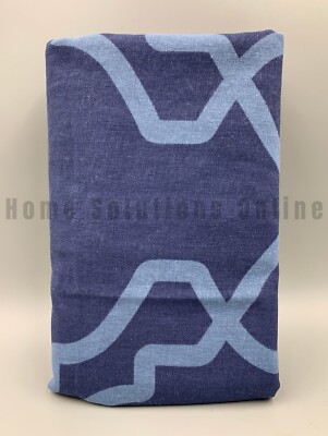 Pottery Barn Trisha Geo Patterned Cotton Sham Navy Blue King #9995G-image