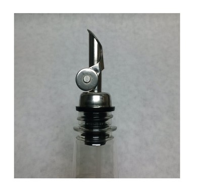 2x PREMIUM STAINLESS OLIVE OIL Pour Spouts Bottle Pourers Weighted Dust Cap-image
