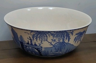 Pottery Barn Sophia Chinoiserie Village Large Serving Bowl 9”-image