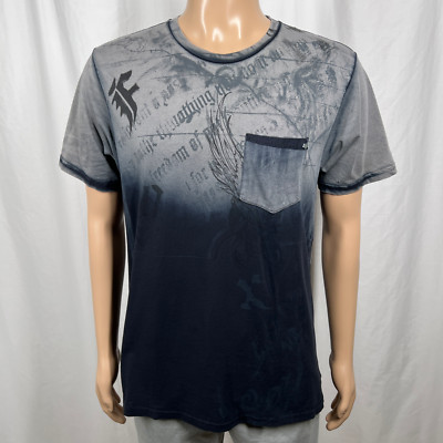 Fox Racing Men's Large Gray Dip Dyed/Ombre Ammo Print Short Sleeve T-Shirt-image