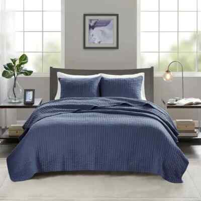 Madison Park Jaxson Quilt Set 3 pieces (Navy)- King-image
