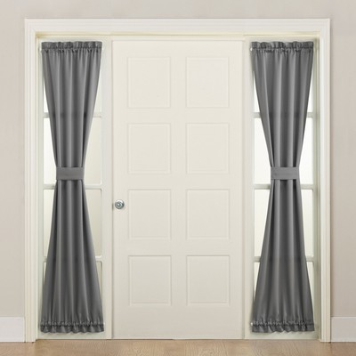 Barrow Energy Efficient Rod Pocket Door Sidelight Curtain Panel, 26