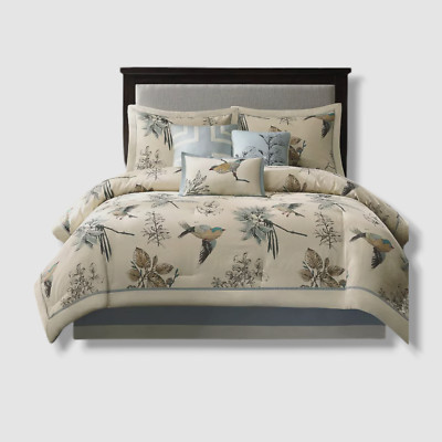 Madison Park Beige Quincy 7-pc. Comforter Set-Queen-image