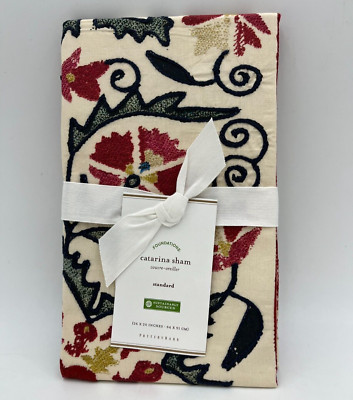 Pottery Barn Catarina Printed Suzani Percale Standard Sham Multi 20x26