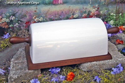 POTTERY BARN ROLLING PIN BREADBOX – RARE AND JUST WHAT YOU KNEAD IN THE KITCHEN!-image