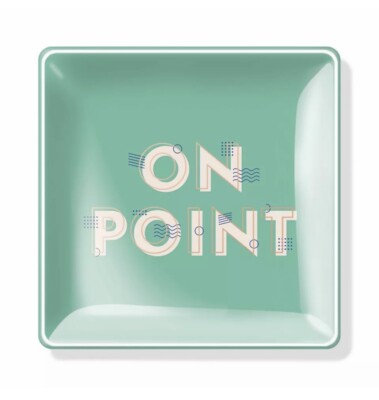 Fringe Studio On Point Green Square Tray - New Without Box-image