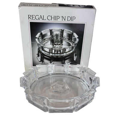 Vintage Carlisle Grainware Regal Chip N Dip Lucite Acrylic Large Bowl ONLY READ-image