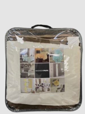 Madison Park Beige Attingham 7-Pc Reversible Quilt Coverlet Set Full/Queen-image