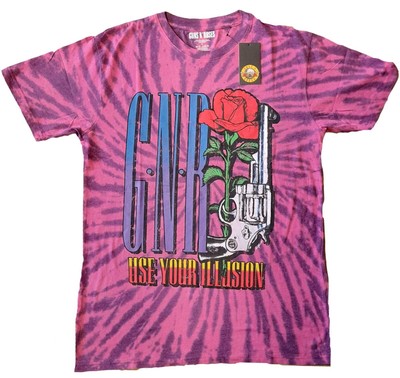 Guns N Roses UYI Pistol Dip-Dye T-Shirt NEW OFFICIAL-image