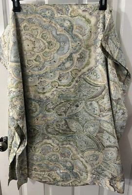 2 Pottery Barn Green, Blue Multi Paisley 26” Euro Shams Organic Cotton EUC!!-image
