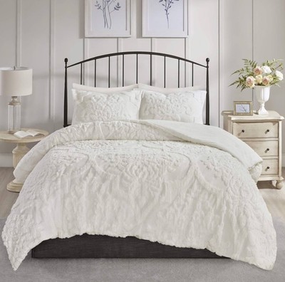 Madison Park Viola Damask Tufted 3-Pc. Duvet Cover Set, King/Cal King 2033-image