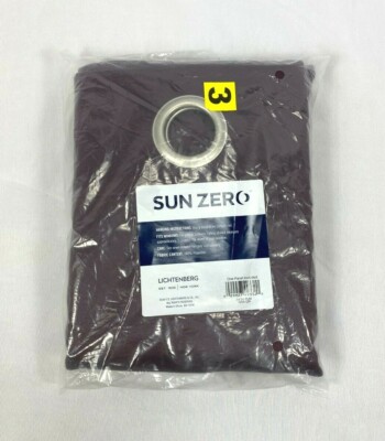 Sun Zero Plum Purple Room-Darkening Grommet Curtain Panel, 54