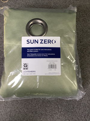 Sun Zero Panel Pair Curtain Sage Green Grommet 104 in. x 63 in. 2 Panels M35C-image