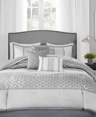 MADISON PARK Addison 7-Pc.Grey Queen Comforter Set-image