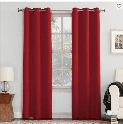 Sun Zero Fulton Grommet Top Energy Saving Blackout Single Curtain Panels-image
