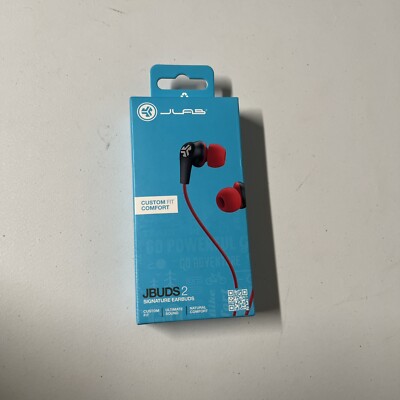 JLAB Jbuds 2 Signature Earbuds Custom Fit Natural Comfort Ultimate Sound Red New-image