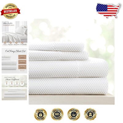 Ultimate Comfort California King Sheet Set in Light Gray - Deep Pocket Design-image