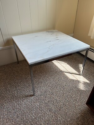 Florence Knoll Studio Square Marble Low Side or Coffee Table 27” Square-image