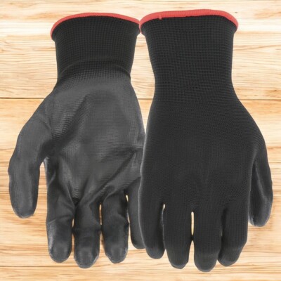 5 Pairs - RW Rugged Wear Men's Large Polyurethane Dipped Multipurpose Gloves NEW-image