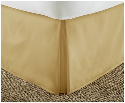 IEH-BEDSKIRT-FULL-GOLD Home Collection Pleated Bed Skirt, Full, Gold-image
