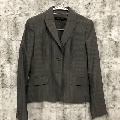 Ann Klein Women's Size 2 Madison Park Wool Blend Blazer- Dark Stone  NWT-image