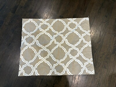 Pottery Barn Kendra Trellis Standard Pillow Sham Khaki Beige Linen NWOT New-image