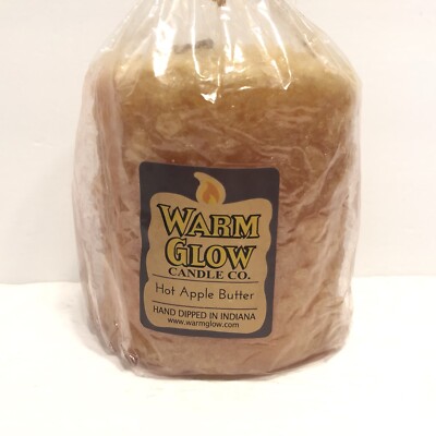 Warm Glow Candle Co Hearth Cake Candle Hot Apple Butter Hand Dipped Indiana-image