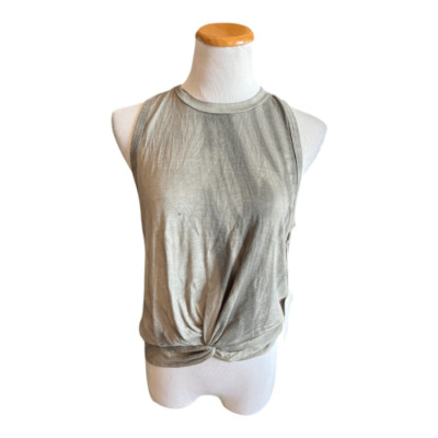 NWT Womens Skonhet Dye Dip Sleeveless Knot Front  Tank Top- Sz L-image