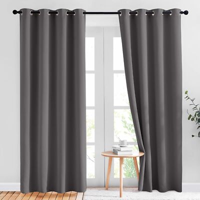 Blackout Curtains for Bedroom 84 in Long-Thermal Drapes Darkening Curtains-image
