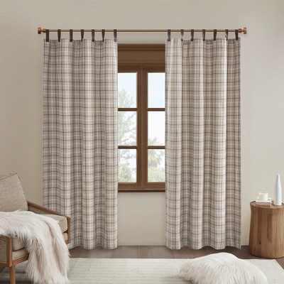 Anaheim Cabin Plaid Curtain Window Thermal Insulated Fleece Lining Living Room D-image