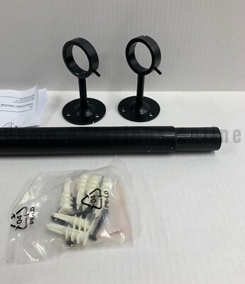 Pottery Barn Cast Iron Curtain Rod & Wall Bracket Black 28