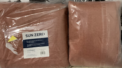 ⚡️Sun Zero Channing Textured Fleece Insulated Panel - Orange (63x50) ( Set Of 2)-image