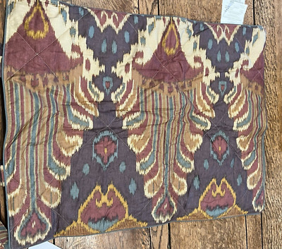 new SET OF 2 POTTERY BARN STANDARD BRENNAN IKAT SHAMS pillow cases moroccan-image