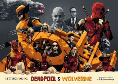 NEW Deadpool & Wolverine (2024) Movie Poster, Home Decor, Printed Poster-image