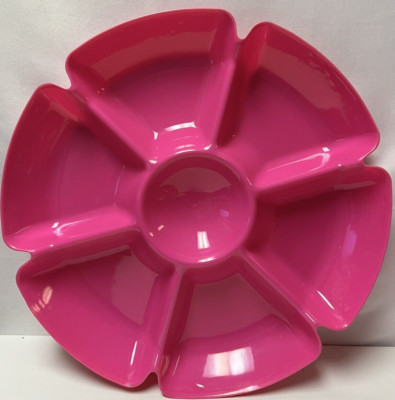 Ankyo Chip and Dip Tray Flower Shaped Hot Pink DPCI#23430056 New With Tags!-image
