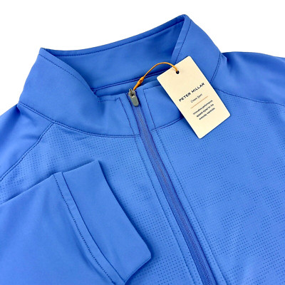 Peter Millar Crown Sport Perth Polka Dot Dip Dye QTR Zip Camo Pullover Blue 2XL-image