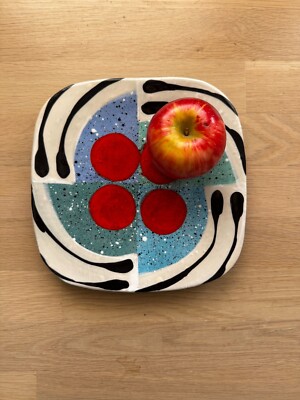 Jack Charney ART Studio Pottery Plate Hand Painted & Signed-image