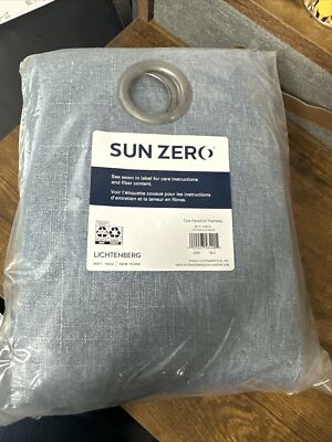 Sun Zero Lichtenberg One Curtain Panel Blue 50’x84’-image