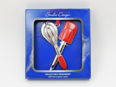 Regent Square Studio Design Whisk & Spatula Holiday Christmas Ornament NIB-image