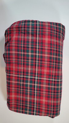 Pottery Barn Red Multi Plaid Christmas Duvet Cover (Full/Queen) -image