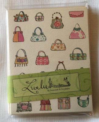 Lulu Madison Park Greetings - 9 Lady's Handbag Blank Note Card Envelope Set-image
